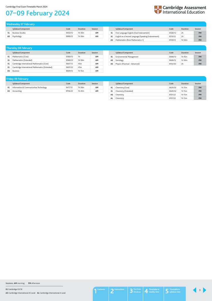 CAIE Date Sheet 2024 Released