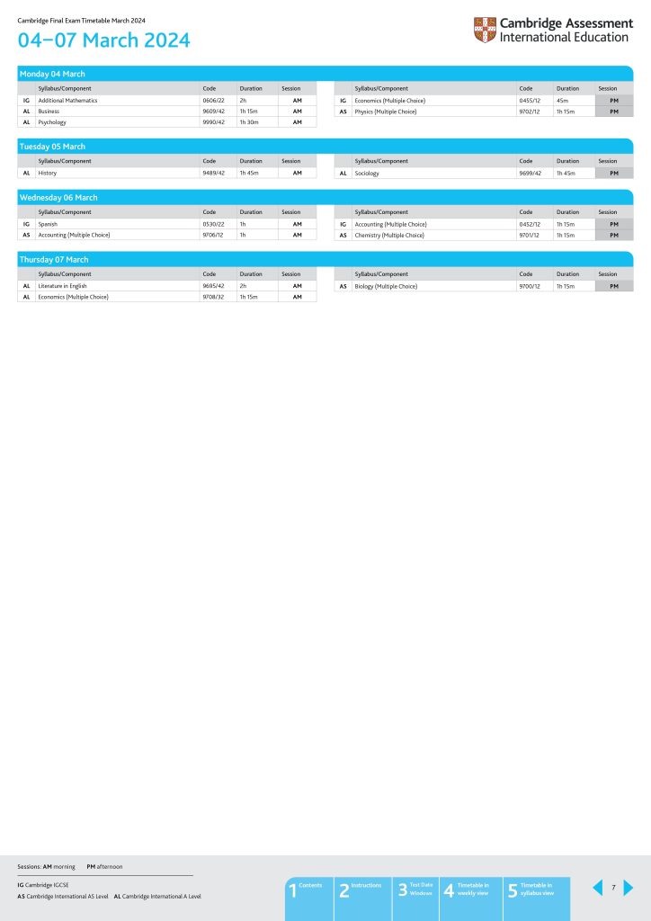 CAIE Date Sheet 2024 Released