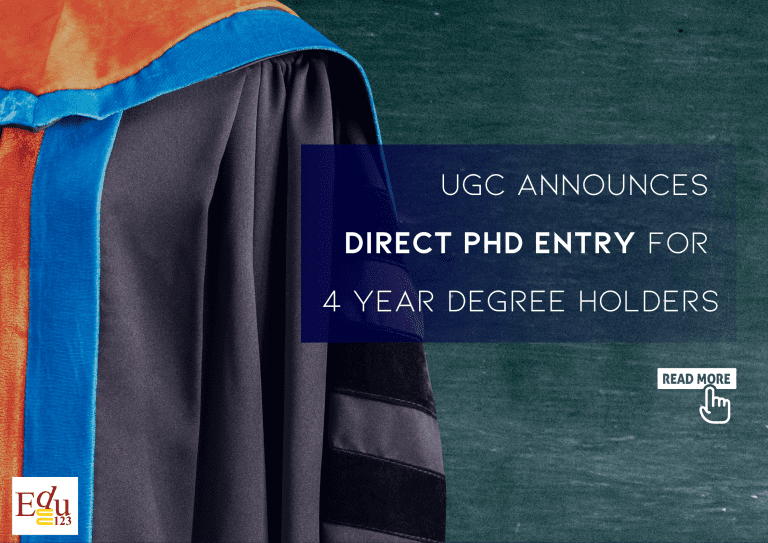 UGC Announces Direct PhD Entry for 4 year Degree Holders