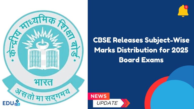 CBSE Releases Subject-Wise Marks Distribution for 2025 Board Exams