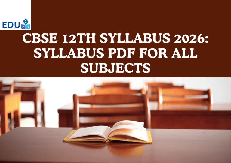 CBSE 12th Syllabus 2026: Syllabus PDF for All Subjects